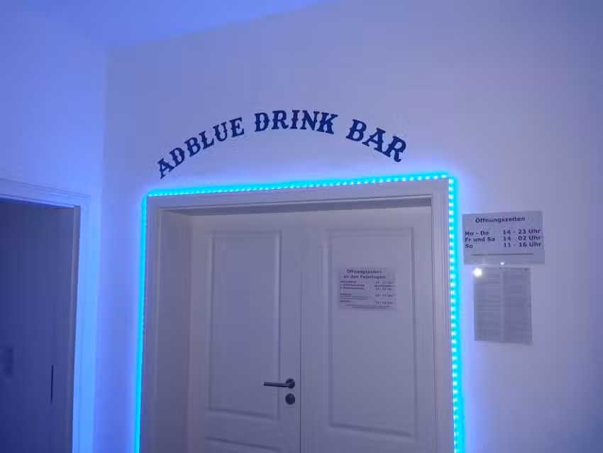 Ad Blue Drink Bar