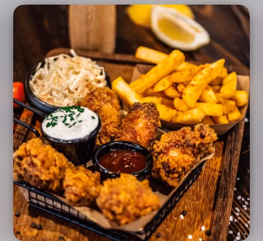 Crispy Fried Chicken And Burger