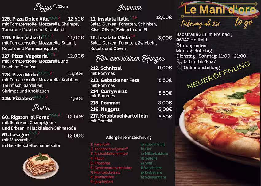 Le Mani d&rsquo;oro &ndash; to go