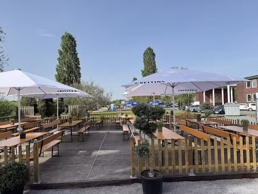 Pause im Biergarten Kokerei-Hassel